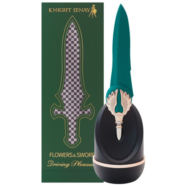 купити Вишуканий вібратор Knight Jenay FLOWERS & SWORD, маска, стрічка та лубрикант у комплекті