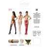 фото Эротические колготки-бодистокинг Passion S016 red, имитация ажурных с доступом трусиков и чулок  || фото Еротичні колготки-бодістокінг Passion S016 red, імітація ажурних з доступом трусиків та панчох 