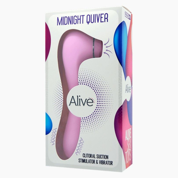купити Вібратор і вакуумний стимулятор Alive Midnight Quiver Pink - іграшка 2 в 1