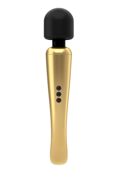 купить Мощный вибромассажер Dorcel MEGAWAND Gold водонепроницаемый, перезаряжаемый, 160 режимов