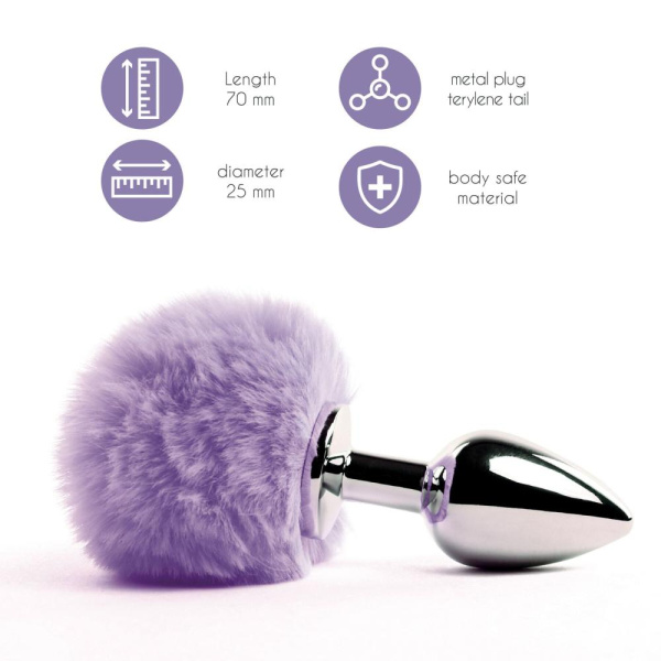 купить Анальная пробка FeelzToys - Bunny Tails Butt Plug Purple