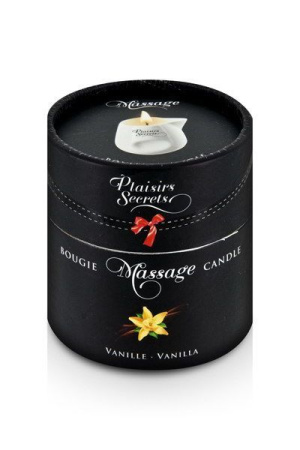 фото Массажная свеча Plaisirs Secrets Vanilla (80 мл) подарочная упаковка, керамический сосуд  || фото Масажна свічка Plaisirs Secrets Vanilla (80 мл) подарункове паковання, керамічний посуд 