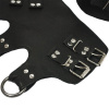 фото Поножи манжеты для подвеса за ноги Leg Cuffs For Suspension из натуральной кожи, цвет черный  || фото Поножі манжети для подвіса за ноги Leg Cuffs, натуральна шкіра, колір чорний 