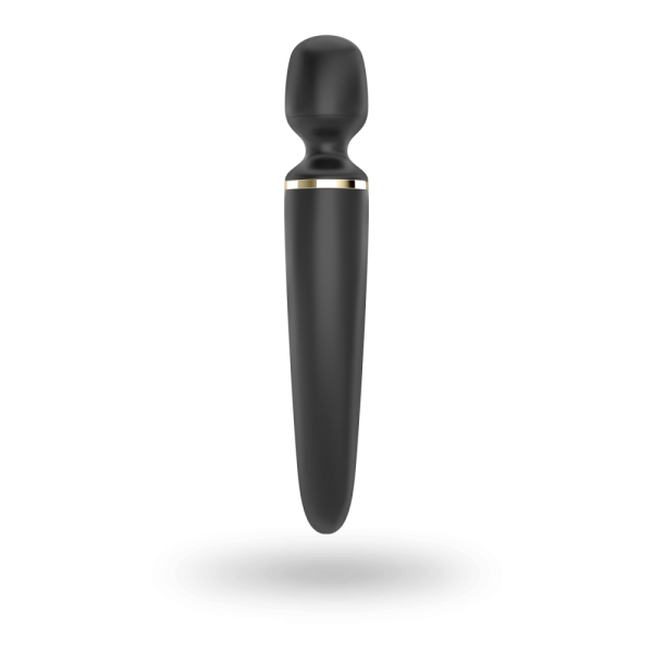 купити Вібромасажер Satisfyer Wand-er Woman (Black/Gold), водонепроникний, потужний, розмір XXL