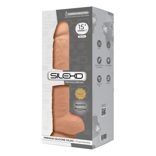 купить Фаллоимитатор SilexD Kingston Flesh (MODEL 15in), двухслойный, силикон+Silexpan, диаметр 7 см