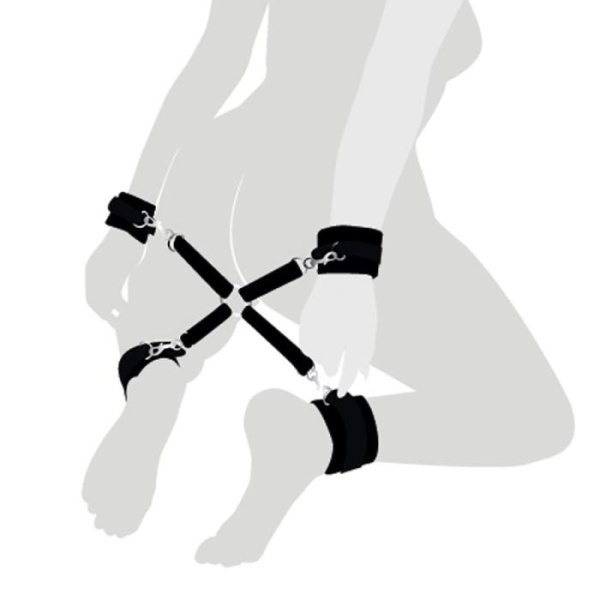 купить Крестовина из натуральной кожи Art of Sex - 4 Way Connector, Черный
