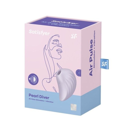 фото Вакуумный клиторальный стимулятор с вибрацией Satisfyer Pearl Diver Violet  || фото Вакуумний кліторальний стимулятор із вібрацією Satisfyer Pearl Diver Violet 