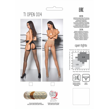 фото Эротические колготки TIOPEN 004 nero 1/2 (fishnet 40 den) - Passion, имитация чулок и пояса  || фото Еротичні колготки TIOPEN 004 nero 1/2 (fishnet 40 den) - Passion, імітація панчох і пояса 