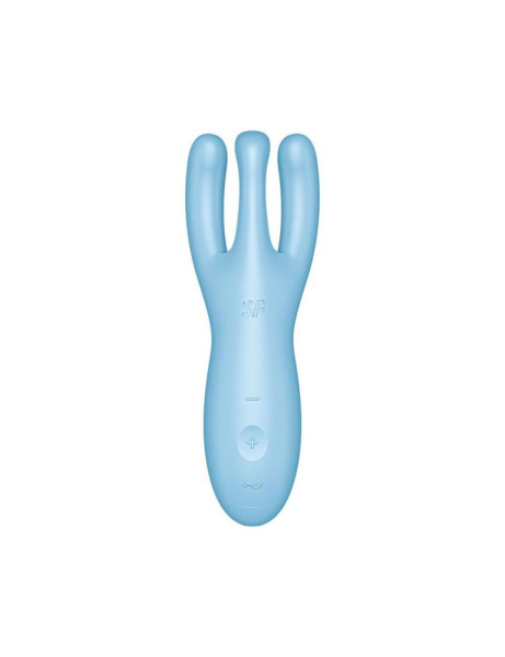 купить Клиторальный смарт вибратор Satisfyer Threesome 4 Blue с тремя пальчиками