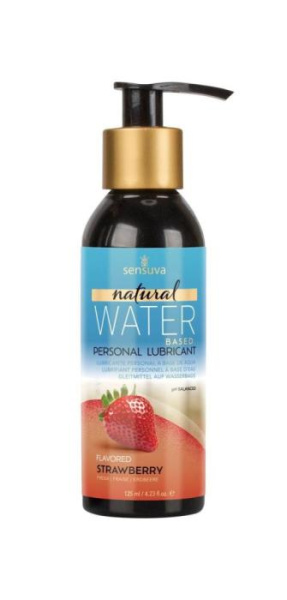 купить Смазка на водной основе Sensuva Natural Water-Based Strawberry (125мл) без глицерина и парабенов