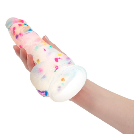 фото Фаллоимитатор с конфетти ADDICTION - PARTY MARTY - 7.5" - FROST & CONFETTI, 19 см, силикон  || фото Фалоімітатор з конфетті ADDICTION - PARTY MARTY - 7.5 "- FROST &CONFETTI, 19 см, силікон, вібропуля 