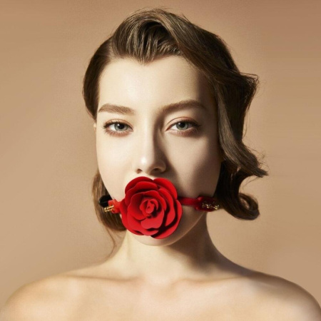 фото Роскошный кляп в виде розы Zalo - Rose Ball Gag, двойное использование  || фото Розкішний кляп у вигляді троянди Zalo - Rose Ball Gag, подвійне використання 