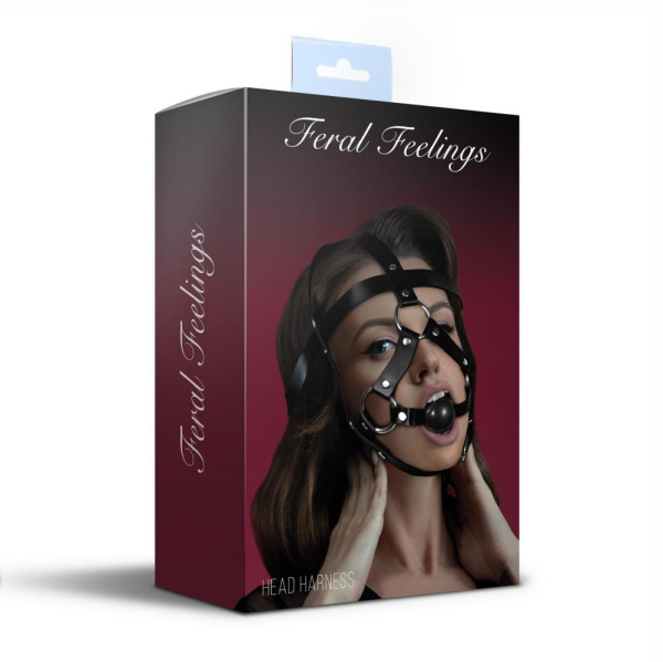 купить Маска сбруя с кляпом Feral Feelings Head Harness