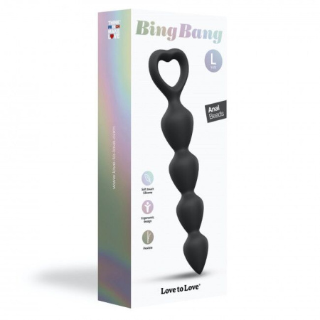 фото Анальная цепочка Love To Love BING BANG L - BLACK ONYX  || фото Анальний ланцюжок Love To Love BING BANG L - BLACK ONYX 