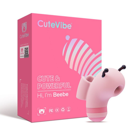фото Вакуумный стимулятор с микротоками CuteVibe Beebe Pink, на палец  || фото Вакуумний стимулятор із мікрострумами CuteVibe Beebe Pink, на палець 