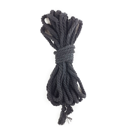 фото Хлопковая веревка BDSM 8 метров, 6 мм, цвет черный SO5176