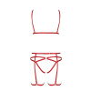 фото Комплект белья MAGALI SET OpenBra red XXL/XXXL - Passion Exclusive: стрэпы: лиф, трусики и пояс  || фото Комплект білизни MAGALI SET OpenBra red XXL/XXXL - Passion Exclusive: стрепи: ліф, трусики і пояс 