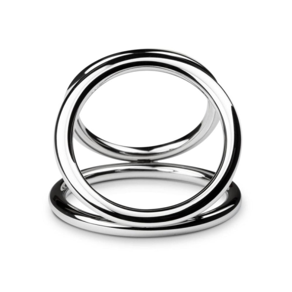 купить Тройное эрекционное кольцо Sinner Gear Unbendable - Triad Chamber Metal Cock and Ball Ring - Large