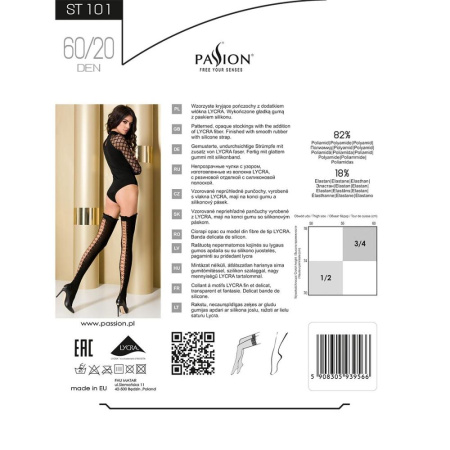 фото Чулки ST101 1/2 nero - Passion  || фото Панчохи ST101 1/2 nero - Passion 