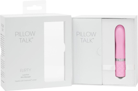 фото Роскошный вибратор PILLOW TALK - Flirty Pink с кристаллом Сваровски, гибкая головка  || фото Розкішний вібратор PILLOW TALK - Flirty Pink з кристалом Сваровські, гнучка голівка 