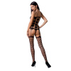 фото Бодистокинг Passion BS067 black, комбинезон, имитация чулок и топа на бретелях  || фото Бодістокінг Passion BS067 black, комбінезон, імітація панчох і топа на бретелях 