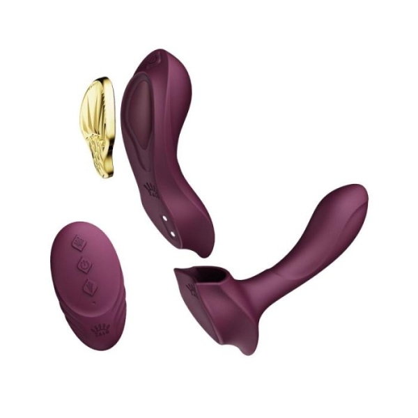 купить Смартвибратор в трусики Zalo — AYA Velvet Purple, насадка и пульт ДУ
