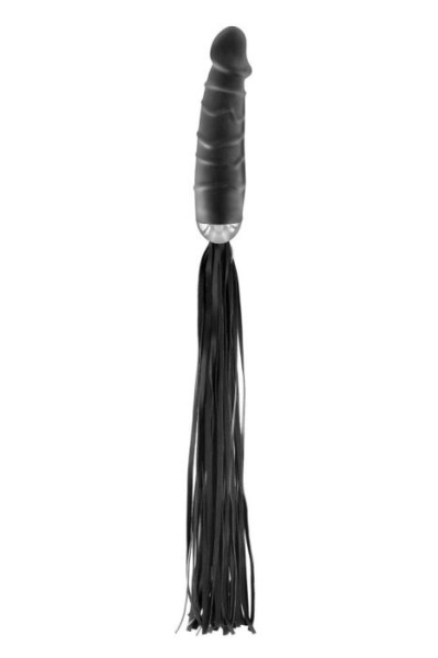 купить Флоггер с ручкой-дилдо Fetish Tentation Whip with Dildo Handle