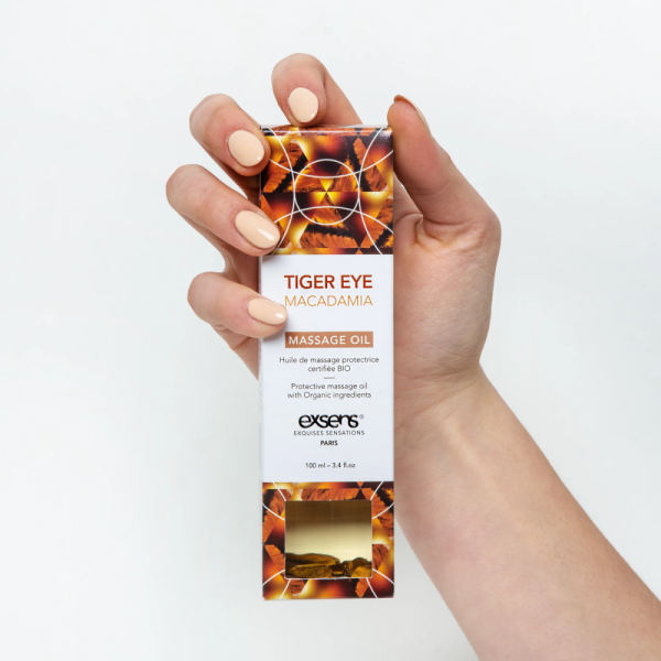 купить Массажное масло EXSENS Tiger Eye Macadamia (защита с тигровым глазом) 100мл, натуральное