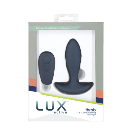 фото Анальная пробка с пульсацией Lux Active – Throb – 4.5" Anal Pulsating Massager, пульт ДУ  || фото Анальна пробка з пульсацією Lux Active – Throb – 4.5" Anal Pulsating Massager, пульт ДК 
