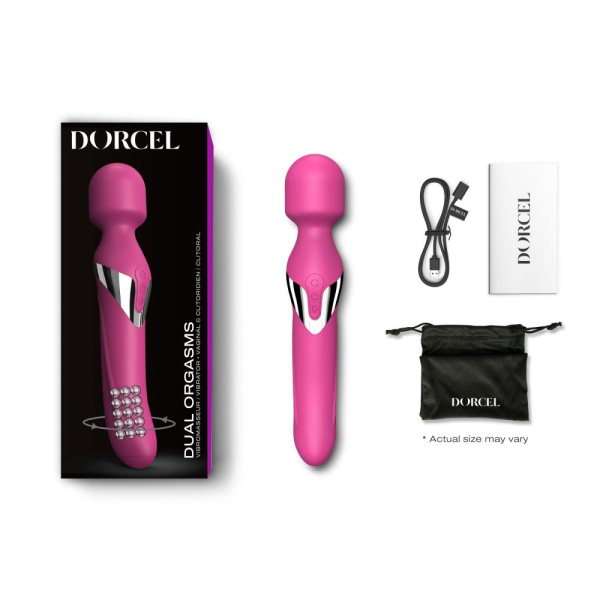 купить Вибромассажер 2-в-1 Dorcel Dual Orgasms Magent классический массажер и вибратор с жемчужным массажем