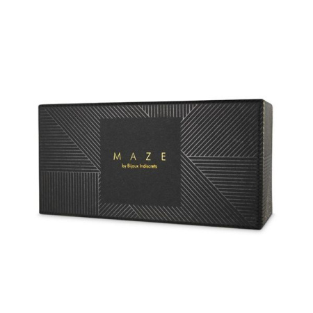 фото Пара браслетов на запястье и палец Bijoux Indiscrets MAZE Hand Bracelet Harness Black, экокожа  || фото Пара браслетів на зап'ясті і палець Bijoux Indiscrets MAZE Hand Bracelet Harness Black, екошкіра 