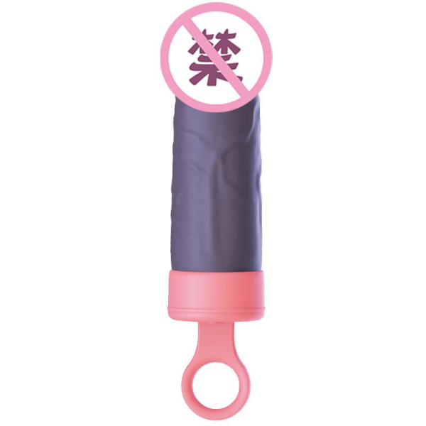 купити Вібратор CuteVibe Teddy Pink (Black Dildo), реалістичний вібратор під виглядом морозива