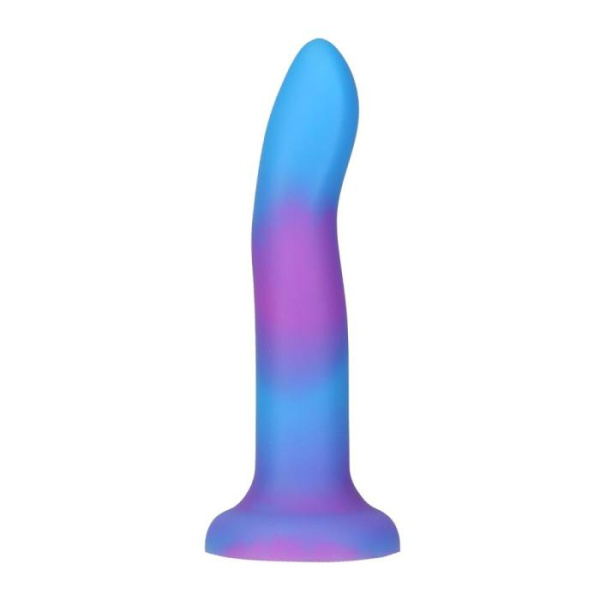 купить Светящийся в темноте фаллоимитатор ADDICTION - Rave - 8" Glow in the Dark Dildo - Blue Purple