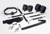 фото Набор Feral Feelings BDSM Kit 7 Black, наручники, поножи, коннектор, маска, паддл, кляп, зажимы