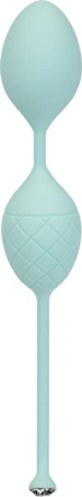 фото Роскошные вагинальные шарики PILLOW TALK - Frisky Teal с кристаллом, диаметр 3,2см, вес 49-75гр  || фото Розкішні вагінальні кульки PILLOW TALK - Frisky Teal з кристалом, діаметр 3,2 см, вага 49-75 гр 