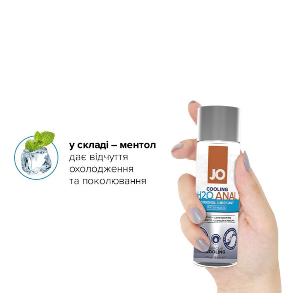 купить Анальная смазка System JO ANAL H2O - COOLING (60 мл) охлаждающая, на водной основе