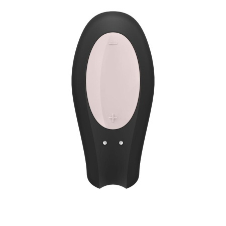 фото Смарт-вибратор для пар Satisfyer Double Joy Black с широким клиторальным стимулятором  || фото Смарт-вібратор для пар Satisfyer Double Joy Black із широким кліторальним стимулятором 