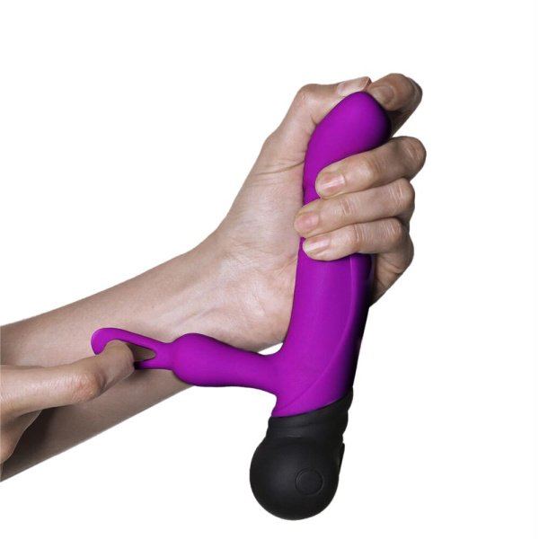 купить Вибратор с вращением ствола Adrien Lastic Mini Bonnie с петелькой для пальчика