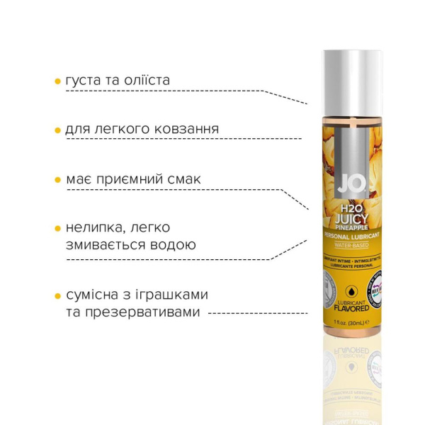 купить Смазка на водной основе System JO H2O — Juicy Pineapple (30 мл) без сахара, растительный глицерин