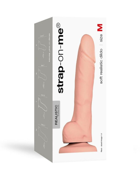 купить Реалистичный фаллоимитатор Strap-On-Me SOFT REALISTIC DILDO Vanilla - Size M