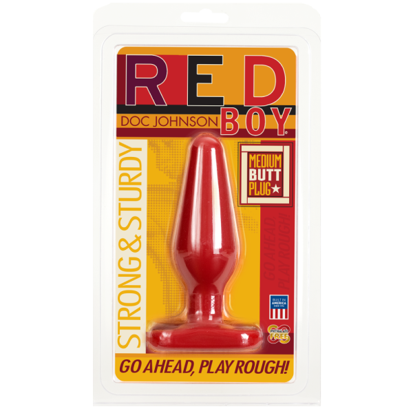 купить Анальная пробка Doc Johnson Red Boy - Medium 5.5 Inch, макс. диаметр 4см