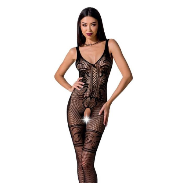 купити Бодістокінг Passion BS069 black, комбінезон, імітація панчох і боді