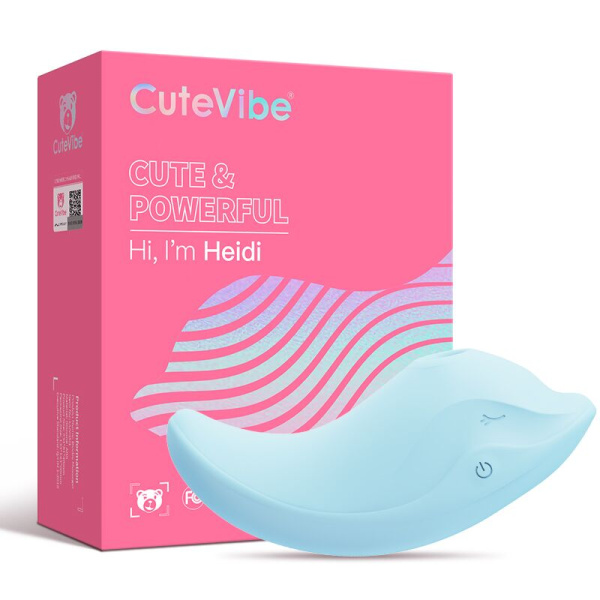 купить Вибратор и вакуумный стимулятор CuteVibe Heidi Blue