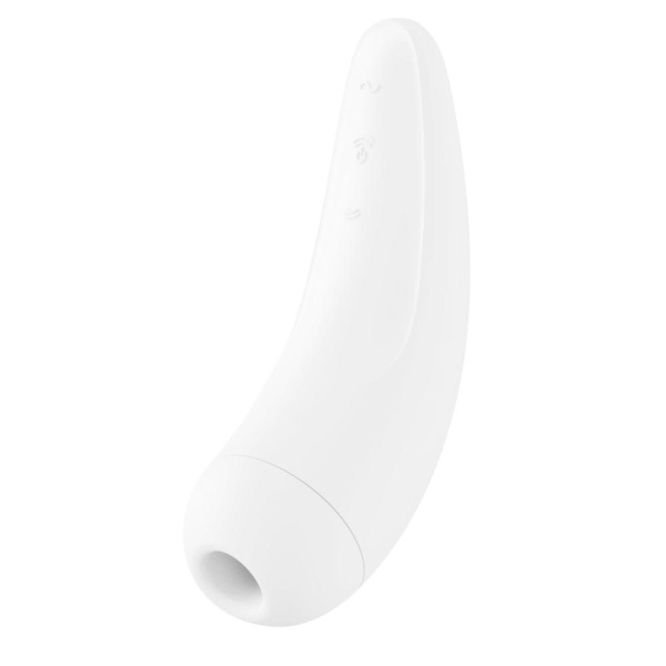 купить Вакуумный клиторальный стимулятор Satisfyer Curvy 2+ White с управлением через интернет