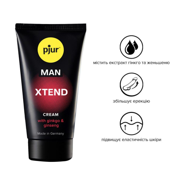 купить Крем для пениса стимулирующий pjur MAN Xtend Cream 50 ml, с экстрактом гинкго и женьшеня