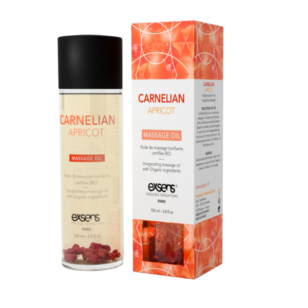 купить Массажное масло EXSENS Carnelian Apricot (бодрящее с сердоликом) 100мл, натуральное