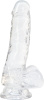 фото Прозрачный фаллоимитатор на присоске ADDICTION — Clear Dildo with Balls 7″, вибропуля в подарок