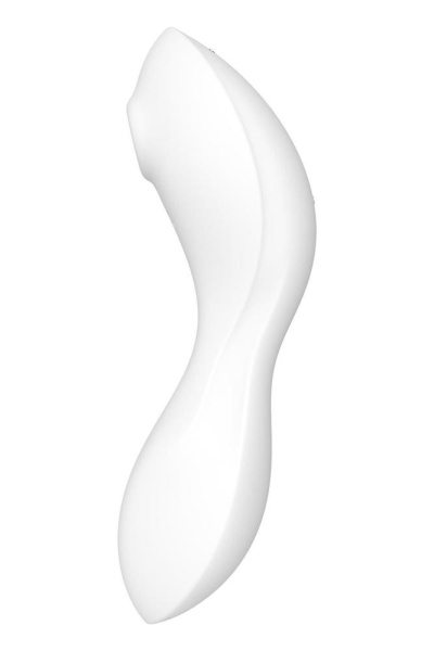 купити Вакуумний смарт-стимулятор із вібрацією Satisfyer Curvy Trinity 5 (White), керування зі смартфона