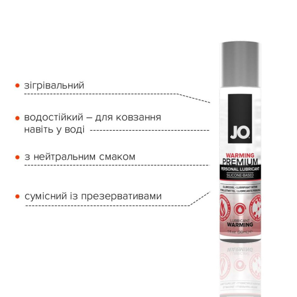 купити Розігрівальний лубрикант на силіконовій основі System JO PREMIUM — WARMING (30 мл)