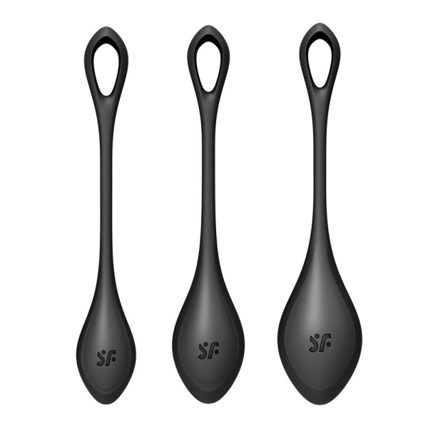 купить Набор йони бусин Satisfyer Yoni Power 2 Black, диаметр 2-2,5-3см, масса 22-44-73 г
